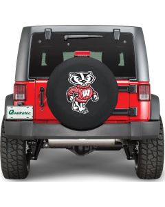 HBS TIRE COVER WISCON BADGER 34X8 BLK