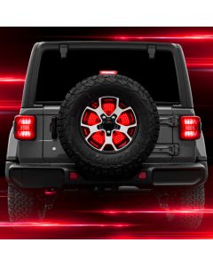 XKGLOW XK041019 5th Wheel Light with Sequential LED Light for 96-25 Jeep Wrangler TJ, JK, & JL