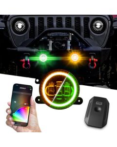 XKGLOW LED Fog Light Kit for 07-25 Jeep Wrangler JK, JL, & Gladiator JT