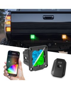 XKGLOW  2pc Flush Mount C3 SAE Cube Light Kit with XKchrome Smartphone App 