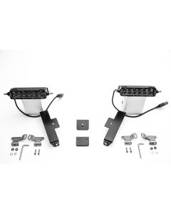 ZROADZ Z310006-KIT Panel Mount Kit with two 6" ZROADZ LED Straight Single Row Slim Light Bars for 18-25 Jeep Wrangler JL & Gladiator JT