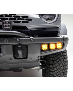 2021+ Ford Bronco Front Bumper 6pc 3" Amber Fog Light POD LED Complete Kit