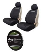 Plasticolor Wrangler Logo Neoprene Interior Combo for Jeep Vehicles with Removable Headrests