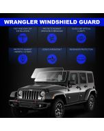 TACTIK  Windshield Guard for 97-06 Jeep Wrangler TJ & Unlimited