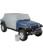 Vertically Driven Products 501163 Full Monty Cab Cover with Half Door Ears in Gray for 07-18 Jeep Wrangler Unlimited JK 4 Door