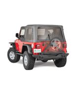 Rugged Ridge  Xtreme Heavy Duty Rear Bumper & Tire Carrier in Textured Black for 76-06 Jeep CJ-5, CJ-7, CJ-8 Scrambler, Wrangler YJ, TJ & Unlimited