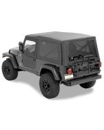 Bestop Supertop NX Soft Top with 2 Piece Soft Doors and Tinted Windows In Black Diamond for 04-06 Jeep Wrangler Unlimited TJ