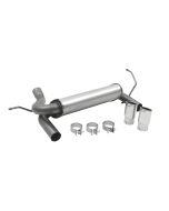 DynoMax 39510 DMX Super Turbo Axle Back Exhaust with Dual Exit in Aluminized Stainless Steel for 07-18 Jeep Wrangler JK with 3.6/3.8L