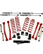 Skyjacker JK2501KCRM 2.5" Standard Lift Kit with M95 Performance Shocks and Lower Arms in Classic Red for 07-18 Jeep Wrangler Unlimited JK 4 Door