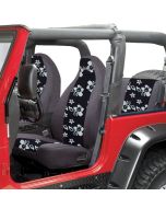 FR/RR CVRS W/LOGO 92-95 YJ-BLK/HIBIS