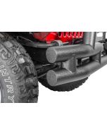 Quadratec QR3 Dual-Tube Rear Bumper with Hitch for 55-86 Jeep CJ5 & CJ7
