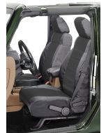 Coverking  Front Ballistic Nylon Seat Covers for 07-10 Jeep Wrangler Unlimited JK 4 Door with Seat Height Adjuster