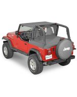 QuadraTop  Tonno Cover for 92-95 Jeep Wrangler YJ with Factory Soft Top and ½ Steel Doors
