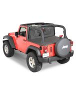 QuadraTop  Tonno Cover in Black Diamond for 07-18 Jeep Wrangler JK 2 Door