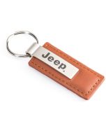 AUG BROWN LEATHER JEEP KEY CHAIN