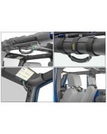 Quadratec  Ultimate Grab Handles with 3-In-One Grab Handle Pair for 07-17 Jeep Wrangler JK