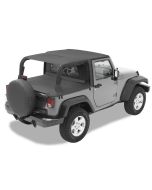 Bestop  Safari Bikini, Duster & Windjammer Summer Combo in Black Diamond for 10-18 Jeep Wrangler JK 2 Door with Factory Soft Top