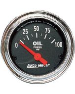 CHROME 2 1/16 OIL GAUGE 0-100 PSI