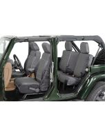 Coverking  Front & Rear Ballistic Nylon Seat Cover Combo for 08-10 Jeep Wrangler Unlimited JK 4 Door with Side Airbags