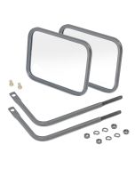 Crown Automotive RT30005 Safari Mirrors in Black for 76-18 Jeep CJ and Wrangler YJ, TJ, JK & Unlimited