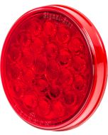 Truck-Lite 4050 4" Round LED Stop / Turn / Tail Light in Red Lens Red Lamp 24 Diode Pattern 