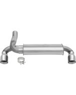 DynoMax 39528 Super Turbo Axle Back Exhaust with Dual Exit in Polished Stainless Steel for 07-18 Jeep Wrangler JK with 3.6/3.8L