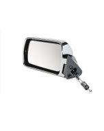Quadratec  Driver Side Manual Remote Replacement Mirror in Chrome for 84-96 Jeep Cherokee XJ