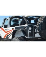 Poison Spyder 17-05-010P1 Standard Width Steel Rear Crusher Flares in SpyderShell Armor Coat for 07-18 Jeep Wrangler JK