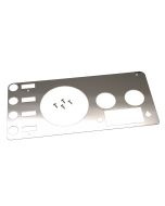 Kentrol  Stainless Steel Gauge Cover with Radio Cutout for 77-86 Jeep CJ
