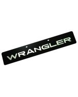 WRANGLER LOGO ON BLACK LICENSE PLATE