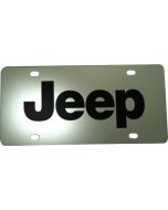 POLISHED JEEP LOGO LICENSE PLATE