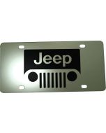 POLISHED JEEP GRILLE LICENSE PLATE