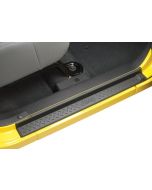 Mopar 82210104AB Door Sill Entry Guards in Black Plastic with Jeep Logo for 07-18 Jeep Wrangler JK