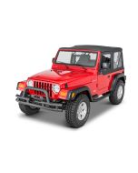 Quadratec  QR3 Dual-Tube Winch Mount Bumper with Hoop for for 76-06 Jeep CJ, YJ, TJ & Unlimited