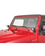 Quadratec  3" Cube LED with Wiring Harness, Windshield Mounting Brackets & Daystar Vent Switch Panel with Switches for 97-06 Jeep Wrangler TJ