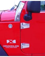 Kentrol  Stainless Steel Door Hinge Set for 07-18 Jeep Wrangler JK 2 Door