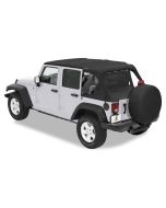 BESTOP COMBO SAFARI 07-09 JK 4DR TOP OFF BLK KIT