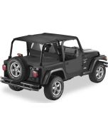 BESTOP COMBO HEADER SAFARI 97-02 TJ OE SFTOP BLK