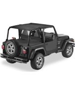 BESTOP COMBO HEADER SAFARI 97-02 TJ HARDTOP BLK
