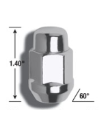 Gorilla Automotive  1/2"x20 Thread Bulge Acorn Lug Nut 