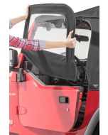 MasterTop  Replacement Upper Door Pair in MasterTwill for 97-06 Jeep Wrangler TJ with Half Steel Doors