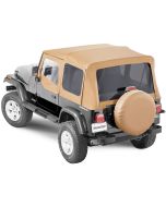 MasterTop  Premium Replacement Soft Top with Tinted Windows in Spice Diamond for 88-95 Jeep Wrangler YJ