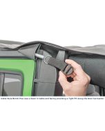 MasterTop  Cable Style Bimini Top Plus in MasterTwill® Fabric for 07-18 Jeep Wrangler JK 2-Door