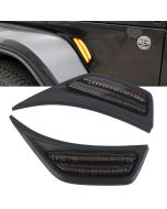 Overtread 19052 Front Fender Air Vent LED Lights for 18-20 Jeep Wrangler JL & 2020 Gladiator JT