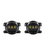 Quake LED QTE904 RGB 4" LED Fog Lights for 18-20 Jeep Wrangler JL & Gladiator JT
