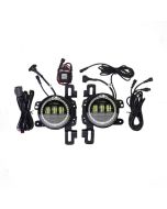 Quake LED QTE916 RGB 4" HD Fog Light Pair for 18-20 Jeep Wrangler JL & Gladiator JT