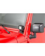Quadratec  3" Cube LED with Wiring Harness, Windshield Mounting Brackets & Daystar Switch Pillar with Switches for 07-18 Jeep Wrangler JK