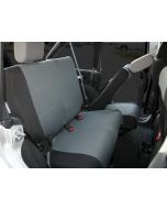 Rampage Products 5057821 Polycanvas Rear Seat Covers in Black & Gray for 07-12 Jeep Wrangler Unlimited JK 4 Door