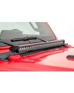 Rough Country  30in LED Light Bar with Hood Mount Kit for 18-22 Jeep Wrangler JL & Gladiator JT