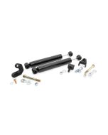 Rough Country 87308 Stacked Dual Steering Stabilizer for 84-06 Jeep Cherokee XJ & Wrangler TJ